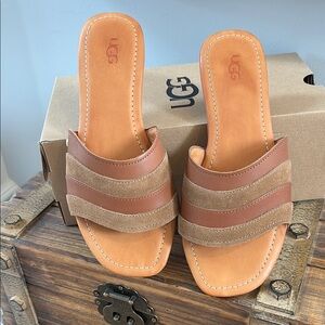 UGG Women's Tan Slide Sandals